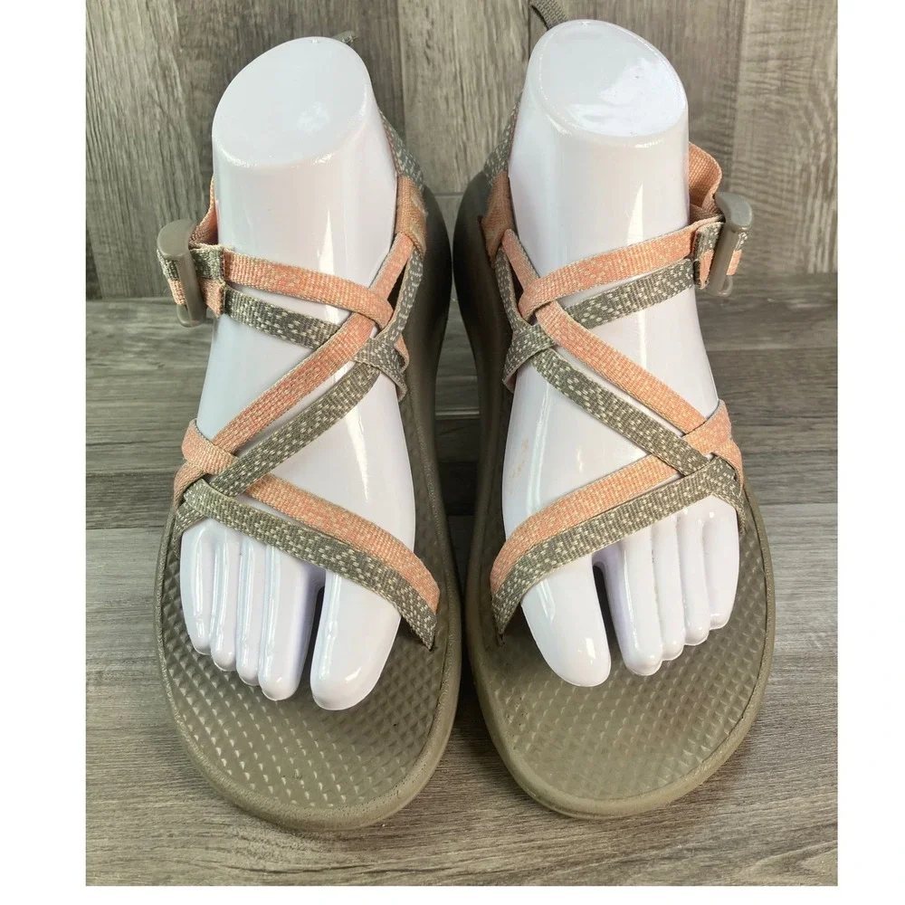 Chaco Kids Z/Cloud Sport Sandals Pink Grey Olive Size 6 EU 37 J180266